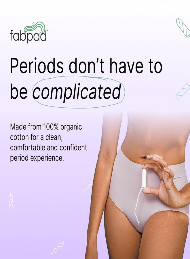 Fabpad 100% Organic Cotton Applicator Tampons - Pack of 16 (Super Plus 12-15 g) - Image 4